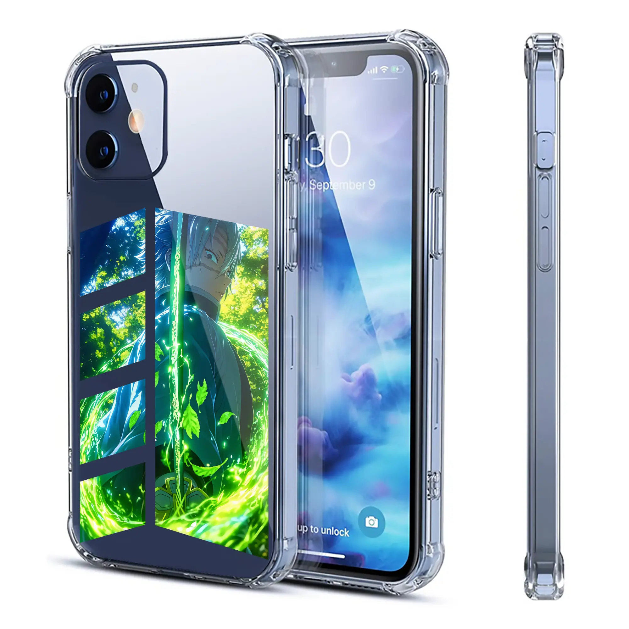 鬼滅の刃 グッズ,不死川 実弥 - IPhone 12シリーズ対応 ・ 透明スマホケース ・ クリアソフトケース ・ TPU素材 ・ 耐衝撃 ・ 高密着 ・ 防汚 防指紋 ・ 簡単着脱